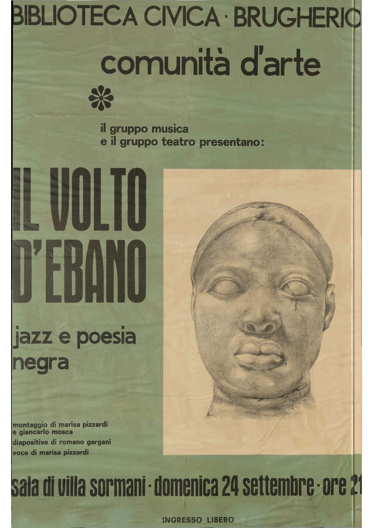 Uno dei manifesti della Comunità d'arte - dall'archivio della Biblioteca Civica